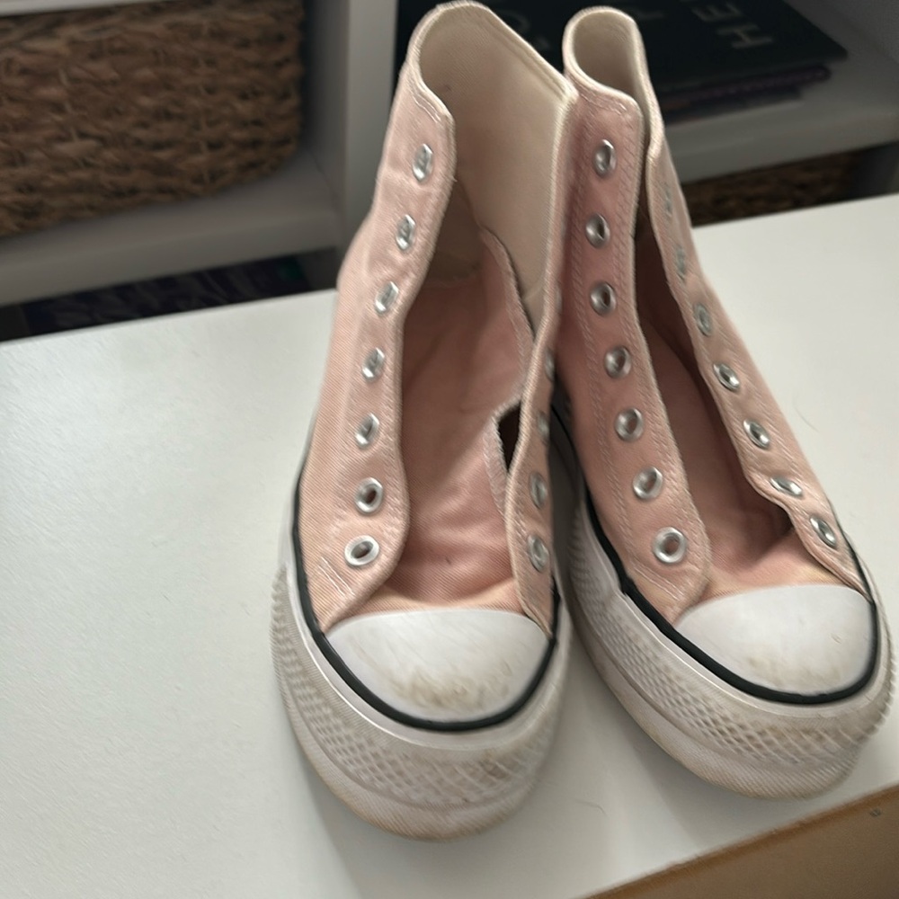 Pink Platform Converse